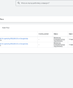 Google ads Spend 20000 INR get 60000 INR